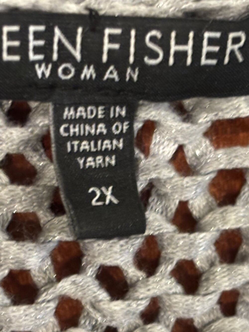Eileen Fisher 2X Gray Hues Open Cardigan Women's Sweater - Picture 3 of 9